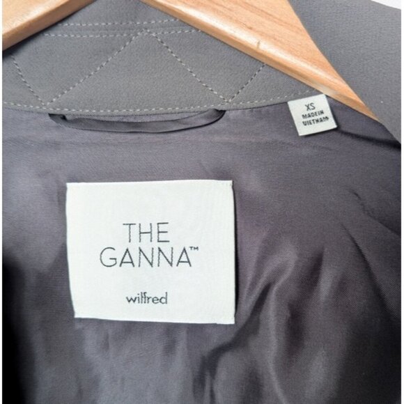 WILFRED Crepette Ganna Shirt Jacket Dark Charcoal Grey XS ARITZIA - Picture 10 of 12
